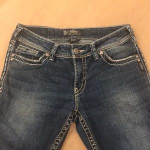 Silver boot cut jeans